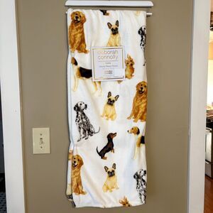 Dachshund Golden Retriever Pug Yorkie Dalmatian Beagle Fleece Throw 50x70 NWT
